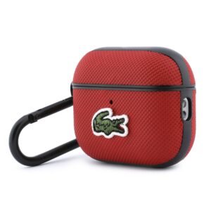 Lacoste Petit Pique Croc Logo Patch dėklas skirtas AirPods Pro 3 raudonos spalvos - Image 2