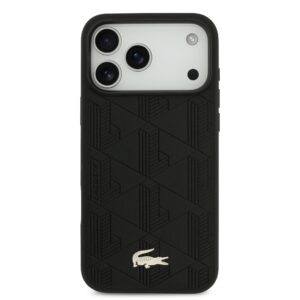 Lacoste PU Nomogramme Gold Logo MagSafe dėklas skirtas iPhone 17 Pro Max juodos spalvos - Image 2