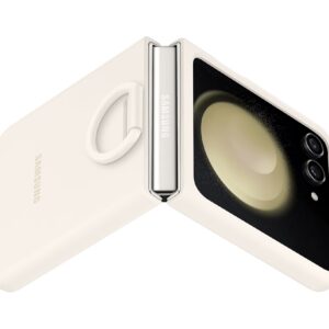 EF-PF731TUE Samsung Silicone Cover with Ring for Galaxy Z Flip 5 Cream - Image 2