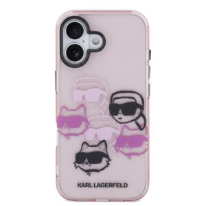 Karl Lagerfeld IML Multi K&CH Heads dėklas skirtas Apple iPhone 17 Pink - Image 2