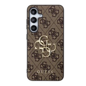 Guess PU 4G Metal Logo dėklas skirtas Samsung Galaxy S24 rudos spalvos - Image 2