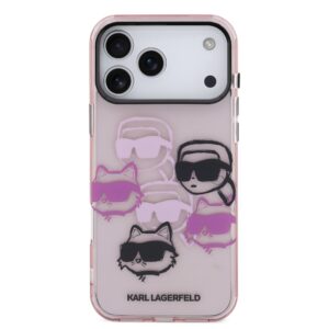 Karl Lagerfeld IML Multi K&CH Heads dėklas skirtas Apple iPhone 17 Pro Max Pink - Image 2