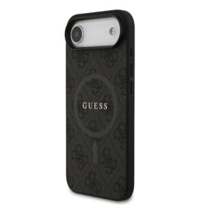 Guess PU Leather 4G Colored Ring MagSafe dėklas skirtas Apple iPhone Air Black