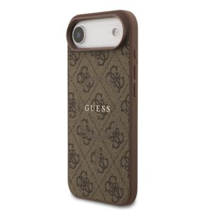 Guess PU Leather 4G Colored Ring MagSafe dėklas skirtas Apple iPhone Air Brown