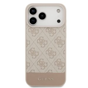 Guess PU 4G Stripe dėklas skirtas Apple iPhone 17 Pro Max Pink - Image 2