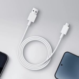 Xiaomi Original USB-A/USB/C Data Cable 3A 1m White - Image 2