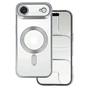 Metallic Magsafe dėklas skirtas Apple iPhone 17 Air sidabro spalvos