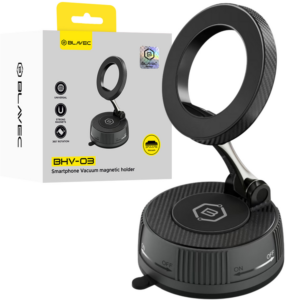 Blavec Car holder BHV-03 magnetic vacuum with gel to windshield / dashboard (BHV03-PMB) juodos spalvos