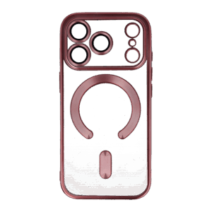 Metallic Magsafe dėklas skirtas Apple iPhone 17 rožinės spalvos