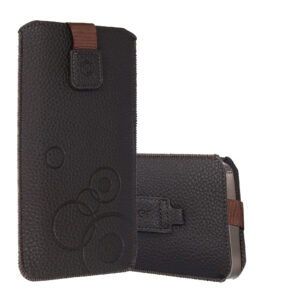 WONDER Deko Pouch dėklas (Size XXL) skirtas Samsung S25 Ultra/S24 Ultra/M35/M23/A16 5G/Xiaomi Redmi 14C chocolate