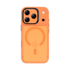 Benks Magnetic Lucid Armor Case (C069) skirtas Apple iPhone 17 Pro oranžinės spalvos (Camera Control Button)