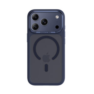 Benks Magnetic Mist Case Metal Frame (A070) skirtas Apple iPhone 17 Pro Max mėlynos spalvos (Camera Control Button)