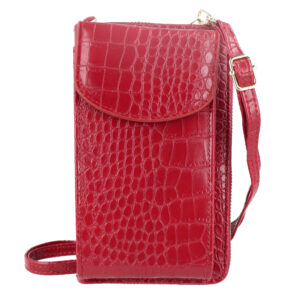 Knitted krepšys telefonui GCW12 raudonos spalvos
