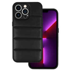 Leather 3D dėklas skirtas Iphone 14 Pro design 2 juodos spalvos - Image 1