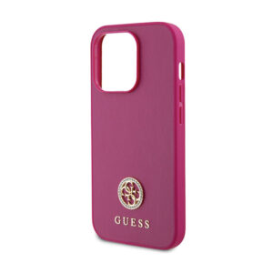 Guess 4G Strass Metal Logo - dėklas skirtas Apple iPhone 15 Pro Max pink - Image 6