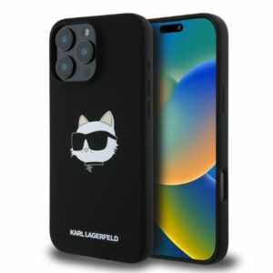 Karl Lagerfeld Silicone Choupette Head Print MagSafe - Case Apple iPhone 16 Pro Max black - Image 1