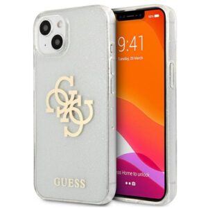 Guess Glitter 4G Big Logo - dėklas skirtas Apple iPhone 13 mini Transparent - Image 1