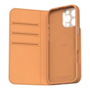 Moshi Overture MagSafe - 3-in-1 Leather Flip dėklas skirtas Apple iPhone 16 Pro Max Caramel Brown - Image 3