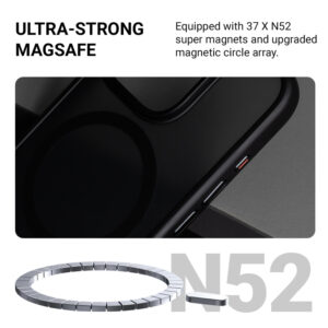 Crong Hybrid Frost MAG Cover - dėklas su MagSafe skirtas Apple iPhone 16 Pro Max black - Image 4