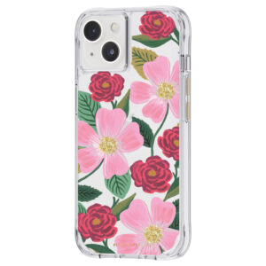 Rifle Paper Clear - Case decorated in gold for Apple iPhone 14 / Apple iPhone 13 Rose Garden - Image 3