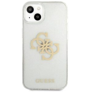 Guess Glitter 4G Big Logo - dėklas skirtas Apple iPhone 13 mini Transparent - Image 3