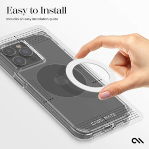 Case-Mate Magnetic Conversion Kit for MagSafe - Universal magnetic ring for case / smartphone 2 pcs. White - Image 4