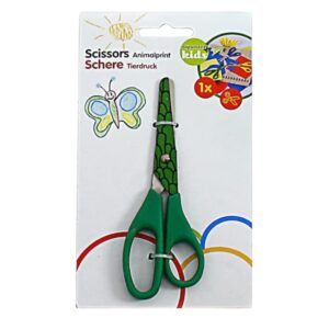 Topwrite - Scissors 13 cm with an animal pattern (Green) - Image 1