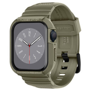 Spigen Rugged Armor Pro - Strap + case for Apple Wath 44/45 mm (Vintage Khaki)