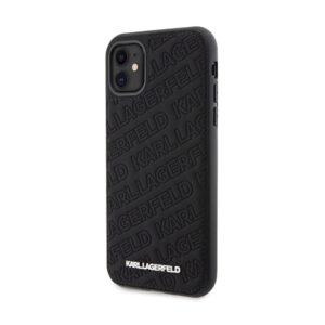 Karl Lagerfeld Quilted K Pattern - Apple iPhone 11 Case Black - Image 2
