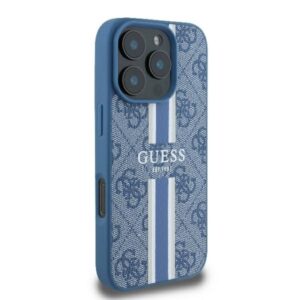Guess 4G Printed Stripes MagSafe - dėklas skirtas Apple iPhone 16 Pro blue - Image 4