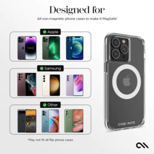 Case-Mate Magnetic Conversion Kit for MagSafe - Universal magnetic ring for case / smartphone 2 pcs. White - Image 6