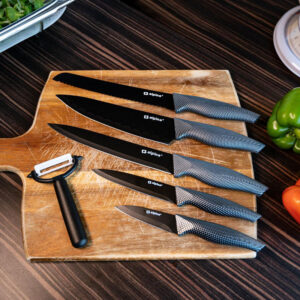 Alpina - Stainless steel INOX knife set 6 pcs. (Black) - Image 6