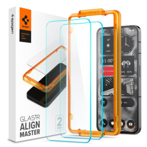 Spigen Alm Glas.TR 2-Pack - Apsauginis stiklas skirtas Nothing Phone 2 (Transparent) - Image 1