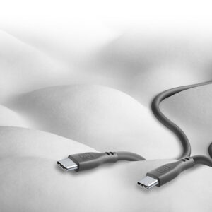 Cellularline Soft Cable - USB-C to USB-C cable 1.2 m black - Image 2