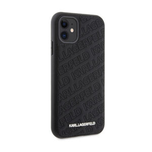 Karl Lagerfeld Quilted K Pattern - Apple iPhone 11 Case Black - Image 4