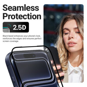 Crong EasyShield 2-Pack – Apsauginis stiklas skirtas iPhone 16e / iPhone 14 / iPhone 13 / iPhone 13 Pro (2 pieces) - Image 6