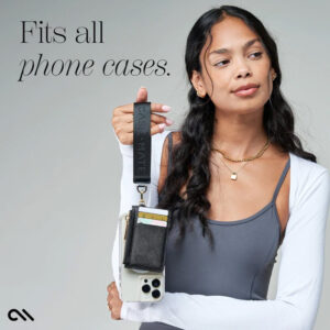 Case-Mate Essential Phone Strap with Wallet - Universal phone strap with wallet Black - Image 6