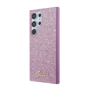 Guess Glitter Flakes Metal Logo Case - dėklas skirtas Samsung Galaxy S24 Ultra purple - Image 2