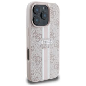 Guess 4G Printed Stripes MagSafe - dėklas skirtas Apple iPhone 16 Pro Max pink - Image 4