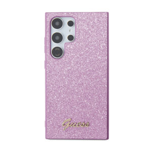 Guess Glitter Flakes Metal Logo Case - dėklas skirtas Samsung Galaxy S24 Ultra purple - Image 3