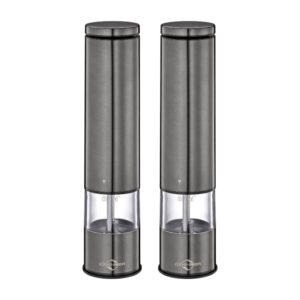 Küchenprofi Boston - Electric Salt and Pepper Mills with Ceramic Grinding Mechanism 23x5 cm Set of 2 (Grey) - Image 2