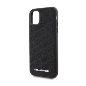 Karl Lagerfeld Quilted K Pattern - Apple iPhone 11 Case Black - Image 6