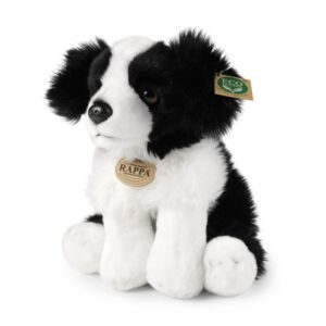 Rappa - Plush Realistic Sitting Border Collie Dog 30 cm Eco-Friendly