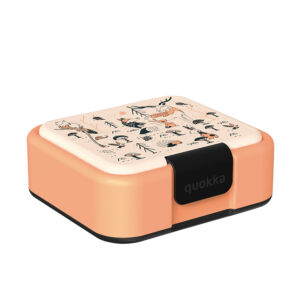 Quokka Twist Kids - Double wall plastic food container / lunchbox (In The Woods)