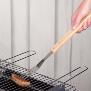 BBQ - a fork necessary for grilling, long with a wooden handle of 41 cm - Image 2