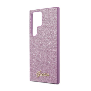 Guess Glitter Flakes Metal Logo Case - dėklas skirtas Samsung Galaxy S24 Ultra purple - Image 6