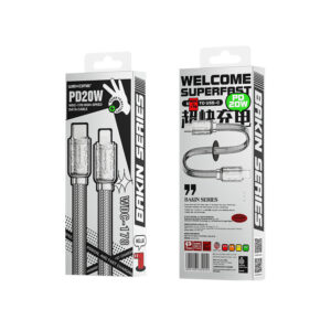 WEKOME WDC-178 Bakin Series - USB-C to Lightning Fast Charging PD connection cable 20W Fast Charging 1 m (Silver) - Image 3