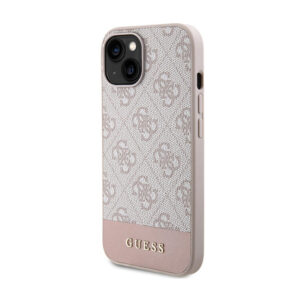Guess 4G Bottom Stripe Collection - Apple iPhone 15 Case pink - Image 2