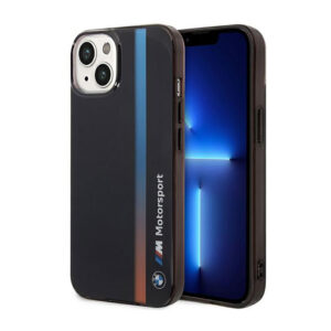 BMW Tricolor Stripe - dėklas skirtas Apple iPhone 14 Black - Image 1