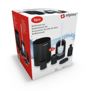Alpina - bathroom set 6 items (black/white) - Image 2